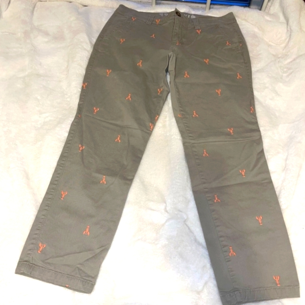 Womans Old Navy Lobster Inspired Cropped Pants Sz10